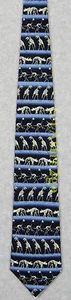 DINOSAURIERKNOCHEN SKELETTE T REX JURASSIC Museum Artefakte Seidenkrawatte NEU! - Bild 1 von 5