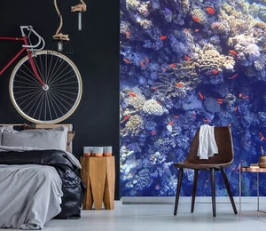 3D Little Fish S4095 Wallpaper Mural Self-adhesive Removable Sticker Kids Panda - Picture 1 of 11