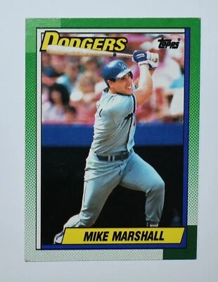 Tarjeta de béisbol 1990 Topps Mike Marshall Los Angeles Dodgers #198 centrada como nueva Foto 1 de 4