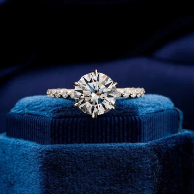 Lab-Grown Certified 3.00 Ct CVD Loose White Diamond VVS1 Clarity Round Cut 4DAN - Image 1 of 4