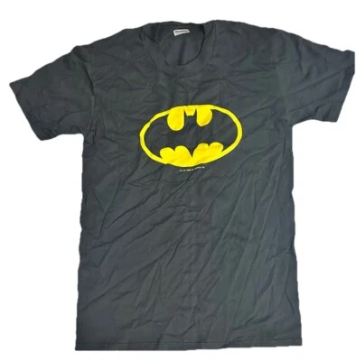 Camiseta promocional de cine con logotipo oficial de Batman DC Comics mediana de colección 1988 Foto 1 de 4