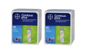 2er Pack Contour Plus 50 Blutzuckerteststreifen Packung. - Bild 1 von 3