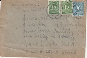 1947 German Postal Envelope Cover 50 Pf rate - Picture 1 of 2