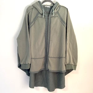 Oli & Hali Damen L grün sehr Oversized Full Zip High Low Hoodie lagenlook boho - Bild 1 von 10