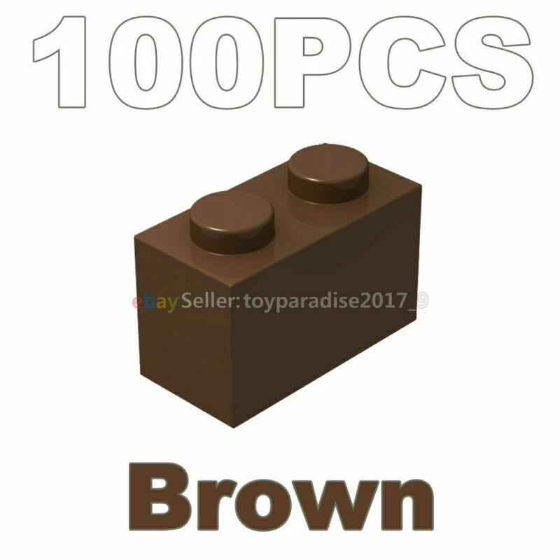 100x NOVO 1x2 tijolos cinza azulado claro (ID 3004) peças a granel construção da cidade MOC - Imagem 1 de 4