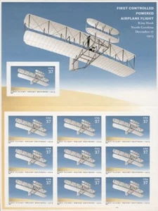 US: 2003 1st CONTROLLED POWERED AIRPLANE FLIGHT; Sheet of 20, Sc 3783; 37 Cents - Picture 1 of 1