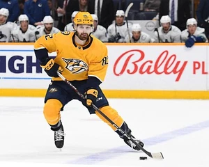 Foto de hockey de Tommy Novak Buscando un pase Nashville Predators 8x10 NHL - Imagen 1 de 1
