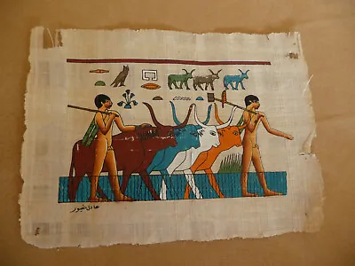 Erotik - Seltenes Original älteres Papyrus Bild Aus Ägypten + Signiert  • 24€