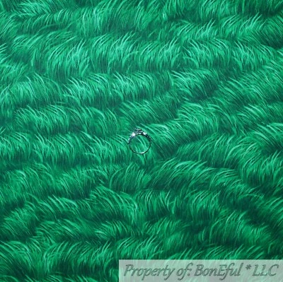 BonEFul Fabric FQ Cotton Quilt Green Grass Meadow Woodland Tonal Texture Blender - Image 1 of 4