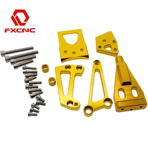 Steering Damper Mounting Bracket Kit For Kawasaki ER-6N NINJA400 09 10 11 Gold - Picture 1 of 6