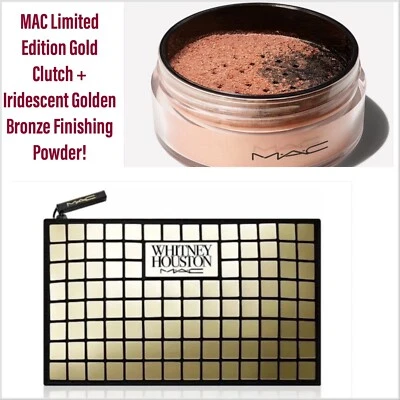Bolso de Mano MAC X Whitney Houston Edición Limitada Dorado y MAC Bronce Dorado ¡Polvo Iridiscente! Foto 1 de 4