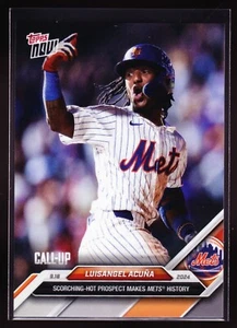 Luisangel Acuna Mets Rookie Call-Up Prospect make History 2024 TOPPS NOW #717 RC - Picture 1 of 2