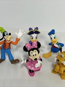 Disney Mickey Mouse 5 Figures Cake Toppers Minnie Donald Goofy Pluto Daisy ~3” - Picture 1 of 10