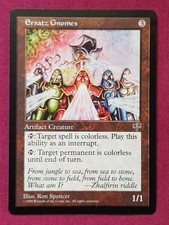 Magic The Gathering MIRAGE ERSATZ GNOMES single artifact card MTG