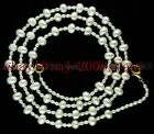 Natural 4-5Mm 7-8Mm Natural White Freshwater Cultured Pearl Necklace 18-50'' Aaa