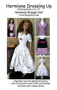 Dressing Up Doll Clothes Sewing Pattern Hermione & Nancy Drew Tonner