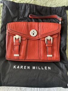 Karen Millen Burnt Orange Leather Handbag - Picture 1 of 1