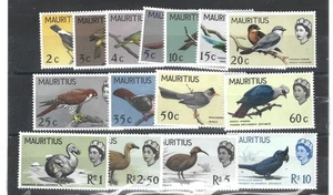 Mauritious 1965 Vögel komplett postfrisch 15er Set sg317-331 Hervorragend. - Bild 1 von 1
