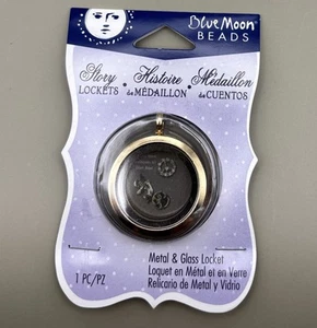 Blue Moon Beads STORY LOCKETS Metal & Glass Locket - GOLD - Picture 1 of 1