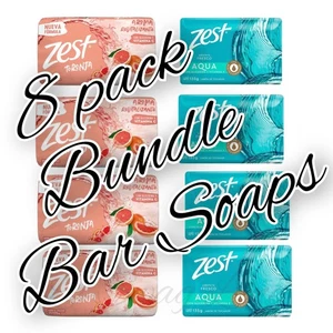 8pck  ZEST AQUA TORONJA BATH SOAPS/ JABONES DE TOCADOR VITAMINA + GLICERINA 135g - Picture 1 of 6