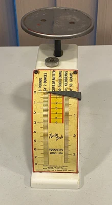 Винтажный Hanson 8 фунтов рецепт масштаб модель 1308. В рабочем состоянии. Northbrook сделано в Иллинойсе - Изображение 1 из 4