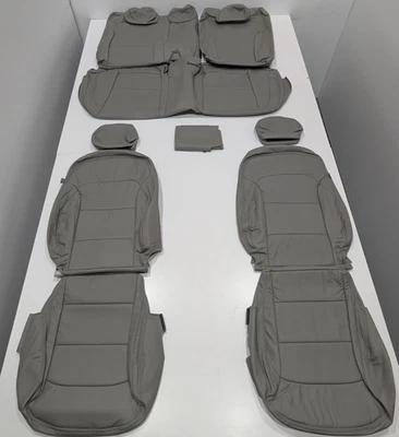 Fundas de asiento de cuero gris KR511 para Hyundai Elantra SE SEL Eco Value 2019-2020 Foto 1 de 4