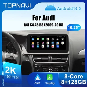 10.25'' Android 14 128GB Autoradio DSP Navi Multimedia CarPlay für Audi A4 A5 B8 - Bild 1 von 15
