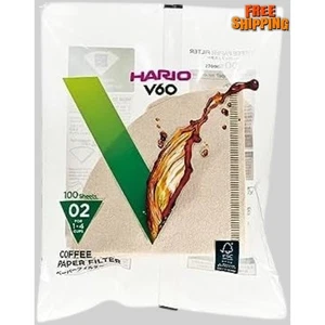 Filtros de café de papel Hario V60, tamaño 02, naturales, con pestañas 100 unidades y nuevos...... - Imagen 1 de 4