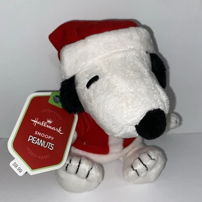 Hallmark Peanuts Snoopy Santa Claus Plush Stuffed Toy Brand New - Image 1 of 4