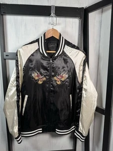 Bullet Noise Satin Sukajan Jacket, Embroidered Tigers, Size Large, New Old Stock - Bild 1 von 7