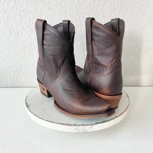 Lane Emma Jane Damen Cowboystiefel 9 cognac braun Western Cowgirl Kurzstiefel - Bild 1 von 11