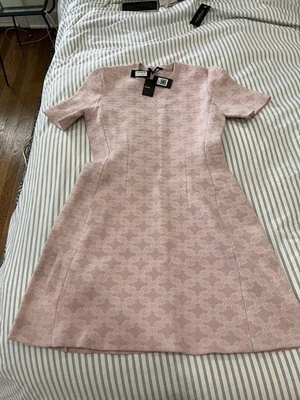 Mini Vestido Maje Punto Jacquard Poliamida Mujer Rosa Talla 38 Foto 1 de 4