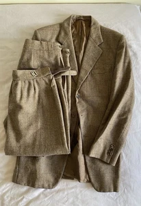 Late 1940s-1950s Brown Tweed Plus Fours Suit. Unworn Condition. Chest38 W30 - Picture 1 of 11