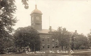 LP05 Mt. Gilead Ohio Court House 1914 RPPC Postkarte - Bild 1 von 2