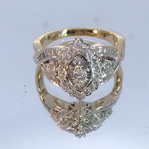 Damen Diamant Cluster Ring 83 Diamanten 2,31 Karat T.W. 14K Gelb G (KS1023884) - Bild 1 von 16