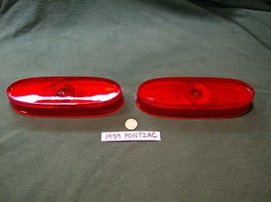 NEW 1959 PONTIAC CATALINA TAILIGHT LENSES - PAIR - HOT ROD - RAT ROD - CUSTOM - Picture 1 of 1