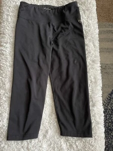 Justice girls sz. 12 black crop sport legging pants. Cute, comfortable - Picture 1 of 10
