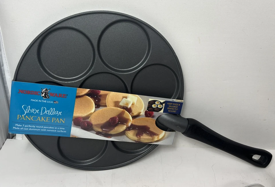 Nordic Ware 01940 dólar de plata panquequeque sartén nuevo con etiquetas Foto 1 de 4