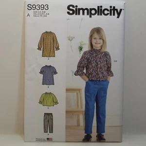 Simplicity Schnittmuster S9393 Mädchen Kleid, Top und Hose Größen 3-8 UNGESCHNITTEN - Bild 1 von 3