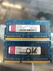 Kingston ACR128X64D3S1333C9 (1GB DDR3 PC3-10600S 1333MHz 204-pin) Memory 2 X 1gb - Picture 1 of 2