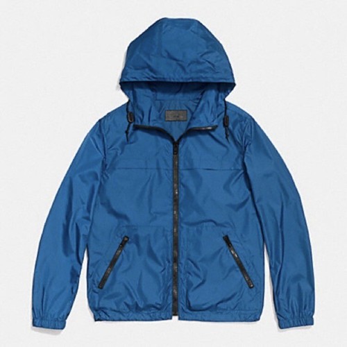 Giacca da uomo nuova con etichette Coach F85806 blu marino confezionabile frangivento taglia XXL