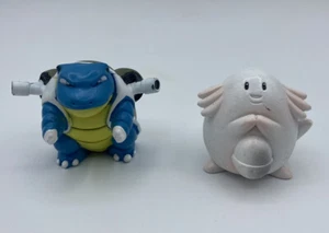 Pokemon BLASTOISE & CHANSEY Mini Figurine Nintendo Tomy Auldey Vintage 1999 RARE - Picture 1 of 7