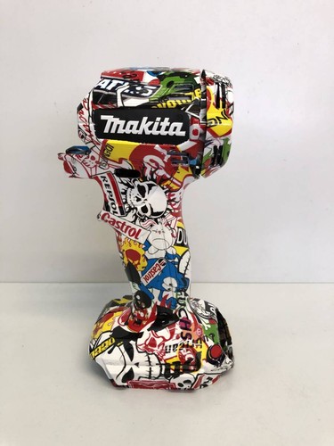 Makita Impact Driver Carcasa Personalizada Adhesivo Bomba Patrón Brillante Especificación-