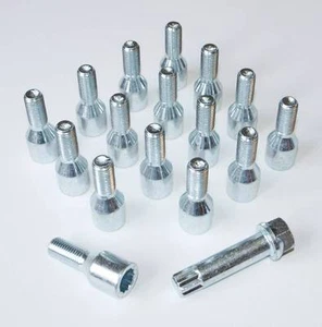 x16 12mm x 1.5mm Slim Head Tuner Wheel Bolts for VW Golf MK2 MK3 MK1 - Picture 1 of 1