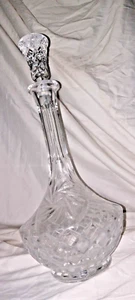 Antike amerikanische Brillant 16" Kristall Karaffe mit Stopfen Stiftrad/Stern Design - Bild 1 von 13