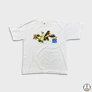 Vintage 2007 Ice Age T Shirt Youth Small White Fox Movie Promo Rare Graphic Tee - Picture 1 of 8
