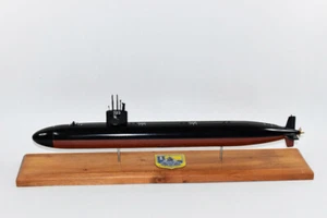Modelo de submarino USS Oklahoma City SSN-723 FLT II, marina, caoba, 20 pulgadas, LA - Imagen 1 de 5