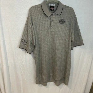 Vintage Harley Davidson Polo Shirt Mens XL Medium Beige Cotton St. Paul MN - Picture 1 of 8