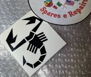FIAT 500 ABARTH LOGOTIPO ESCORPIÓN CALCOMANÍA PEGATINA NEGRA 90mm x 85mm NUEVO - Imagen 1 de 1