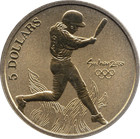 2000 Sydney Olympics $5 Proof Like Sports Medallion : Softball Coin + COA H21